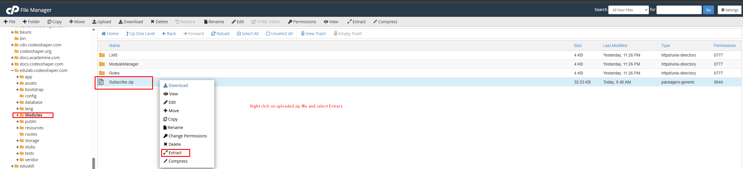 Extract Module