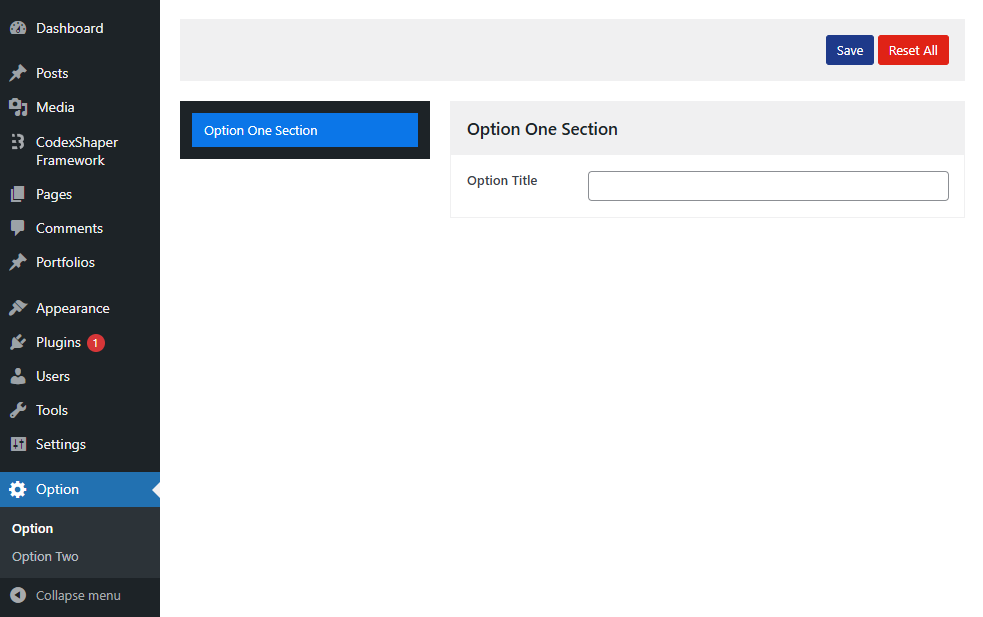 Option Interface